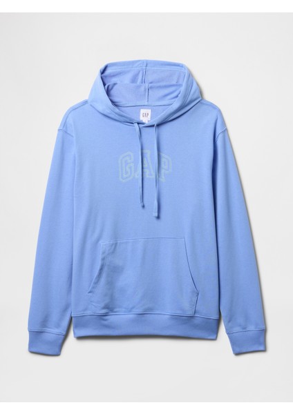 Erkek Mavi Gap Logo Fransız Havlu Kumaş Sweatshirt