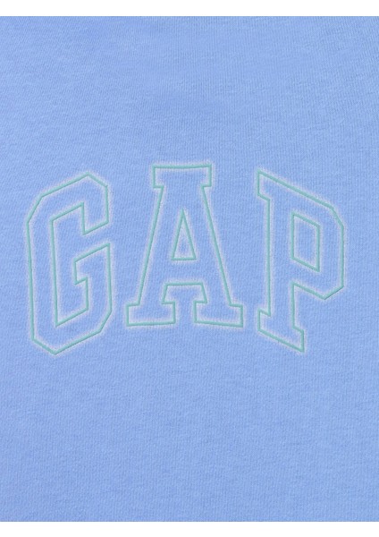 Erkek Mavi Gap Logo Fransız Havlu Kumaş Sweatshirt