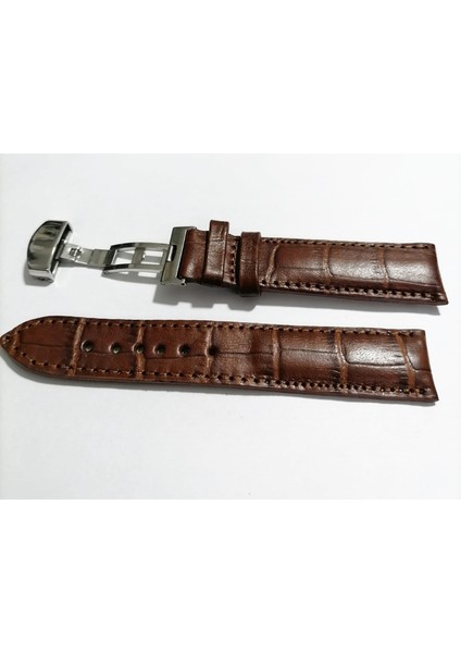 &hertür Saate &uygun Kelebek Toka 22 Mm Kahve Kordon (184 ) Gumuş Toka fiyatları