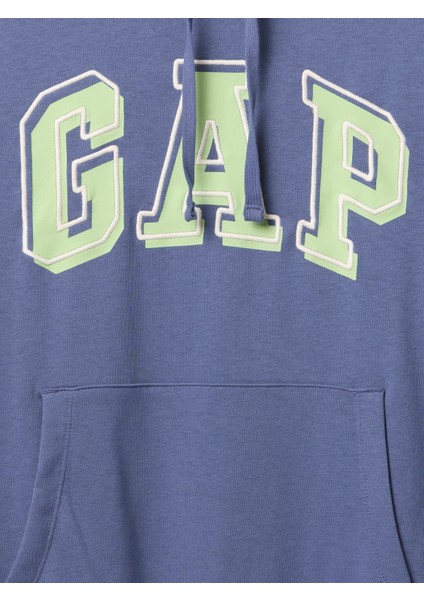 Erkek Mavi Gap Logo Fransız Havlu Kumaş Sweatshirt