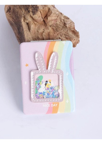 Lila 8.5x6 cm Kabartmalı Desenli Cep Çanta Aynası fiyatları