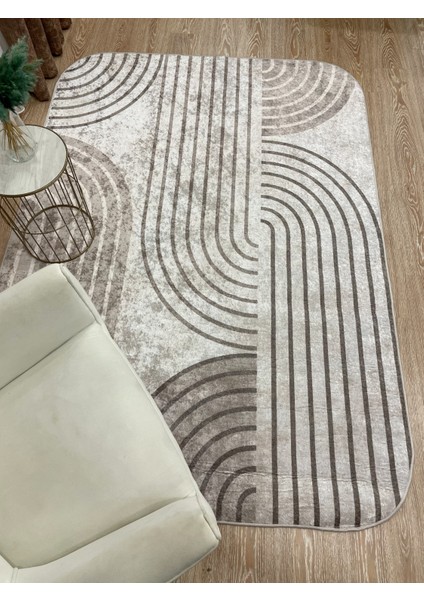 Bej Renkiskandinav Tarzı Lateks Kaymaz Taban Halı modelleri