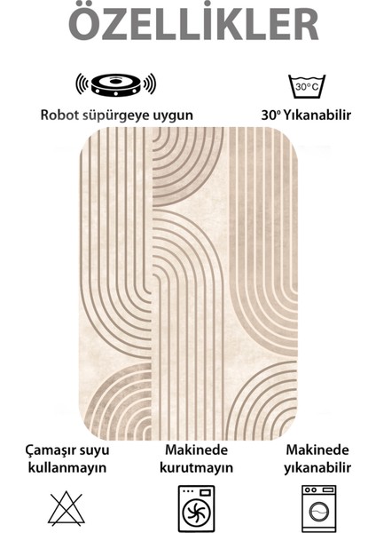 Bej Renkiskandinav Tarzı Lateks Kaymaz Taban Halı indirimleri