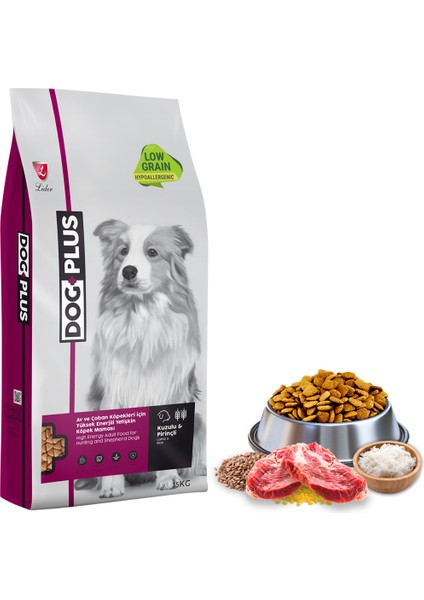 Düşük Tahıllı Hipoalerjenik Kuzu Etli Yüksek Enerjili Yetişkin Köpek Maması 15 kg