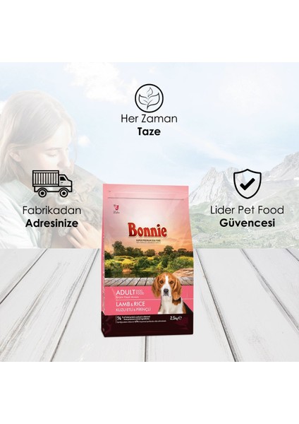 Kuzu Etli ve Pirinçli Yetişkin Köpek Maması 2,5 kg modelleri