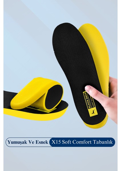 X15 Yumuşak Ortopedik Tabanlık,Rahat Tabanlık,Konfor Tabanı,Spor Tabanlığı,Erkek,Kadın, Siyah