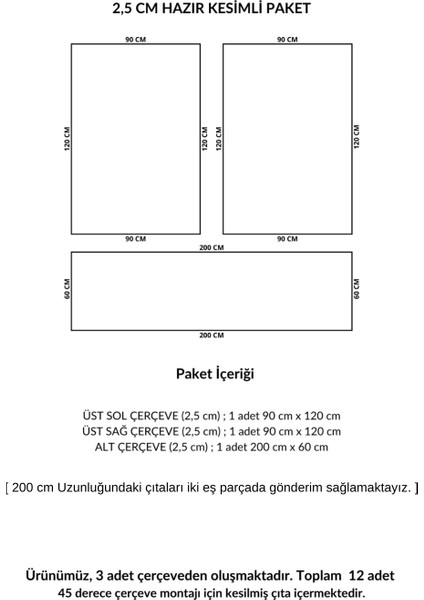 Dekoratif Boyanabilir Montaja Hazır 2.5cm Etkileyici Duvar Çıtası Tasarımı