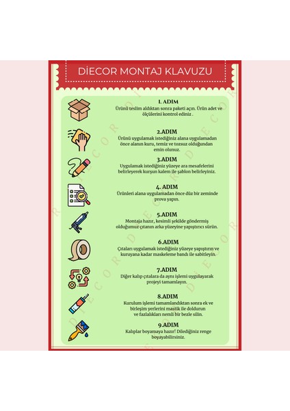 Dekoratif Boyanabilir Montaja Hazır 2.5cm Etkileyici Duvar Çıtası Tasarımı