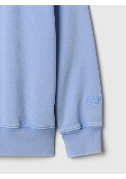 Erkek Çocuk Açık Mavi Vintage Soft Gap Logo Fleece Sweatshirt