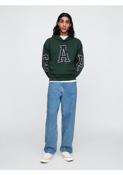 Erkek Koyu Yeşil Gap Logo Heavyweight Sweatshirt
