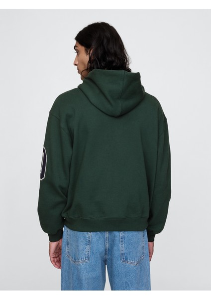 Erkek Koyu Yeşil Gap Logo Heavyweight Sweatshirt