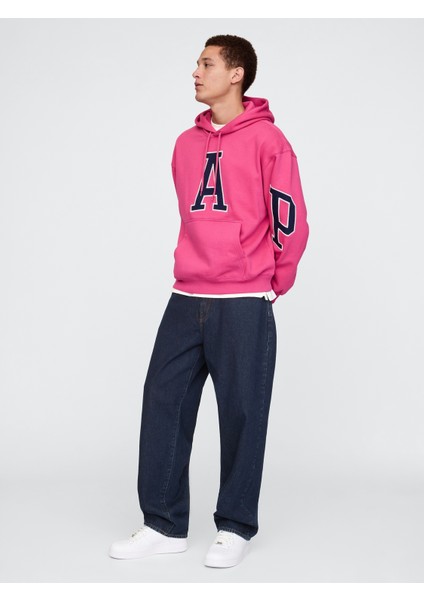 Erkek Pembe Gap Logo Heavyweight Sweatshirt fırsatları