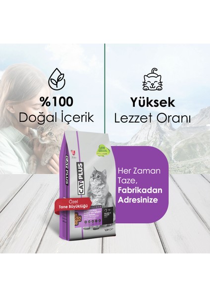 Düşük Tahıllı Hipoalerjenik Tavuklu Hamsili Kısırlaştırılmış Kedi Maması 1,5 kg x 2 Adet
