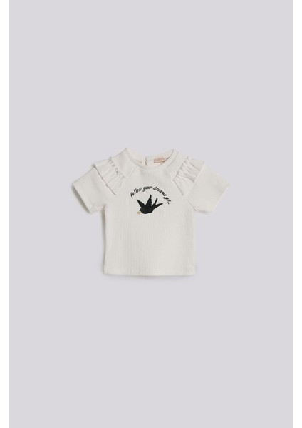 Bg Store Kız Bebek Ekru Tshirt