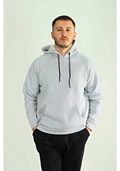 Tmb 3 Ip Şardonlu Kapşonlu Sweat 24 Açık Gri