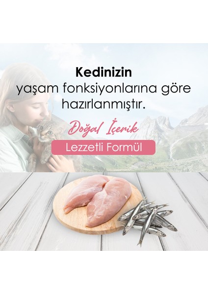 Tavuklu Hamsili Yavru Kedi Maması 1,5 kg x 3 Adet