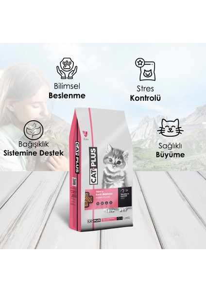 Tavuklu Hamsili Yavru Kedi Maması 1,5 kg x 3 Adet