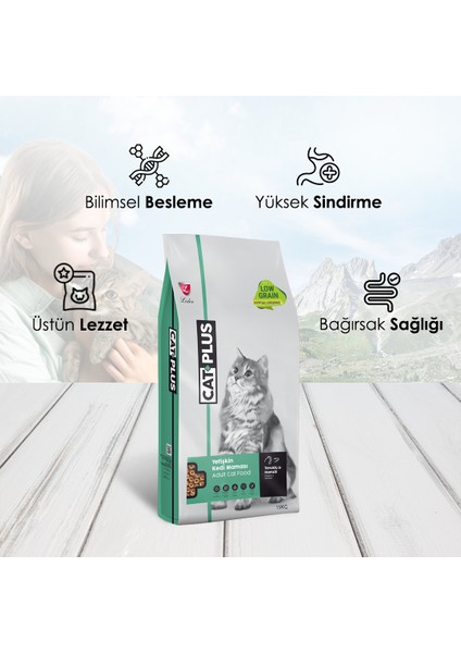 Düşük Tahıllı Hipoalerjenik Tavuklu Hamsili Yetişkin Kedi Maması 15 kg