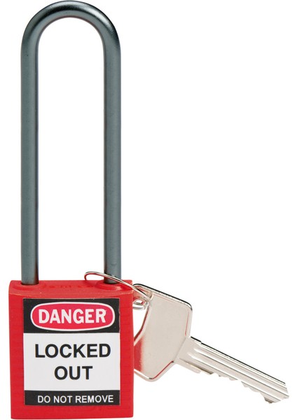Compact Safe Padlock 75 mmSha KD Kırmızı Plastik Halkalı