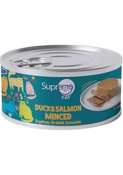Cat Kıyılmış Ördek ve Somonlu Kedi Konservesi 85 gr.