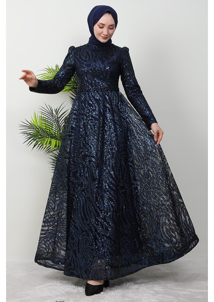 Fidan Tesettür Abiye Lacivert fiyatları