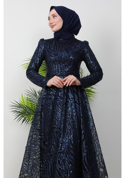 Fidan Tesettür Abiye Lacivert indirimleri