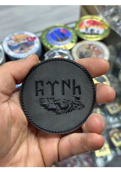 "f T N H (türk) "yazılı Peç 3D Lazer Kesim Arkası Cırtlı Patch