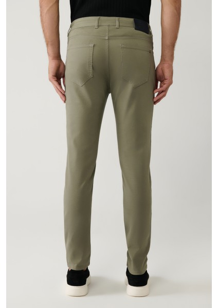 Erkek Haki Klasik Bel 5 Cep Slim Fit Pantolon A41Y3071 fırsatları