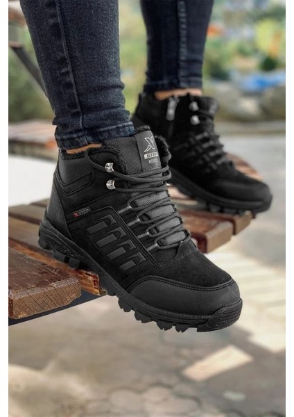 Unisex Siyah Içi Kürklü Kaymaz Taban Bot