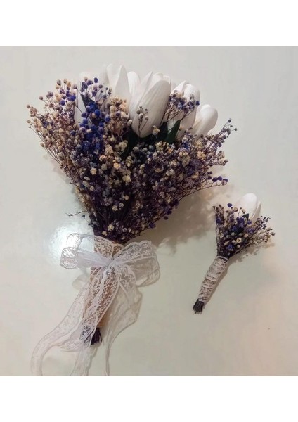 Gelin Çiçeği ve Damat Yaka Çiçeği-Masal Eva Çiçekçilik