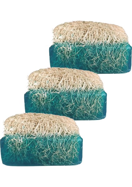 Doğal Kabak Lifli Okyanus Kokulu Sabun 120 Gr. Üçlü Set