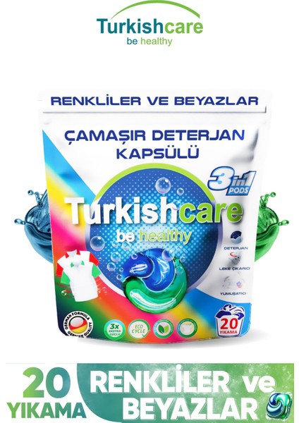 Renkli ve Beyazlar İçin Çamaşır Deterjan Kapsülü ve Renk Koruyucu Mendil Paketi fiyatları