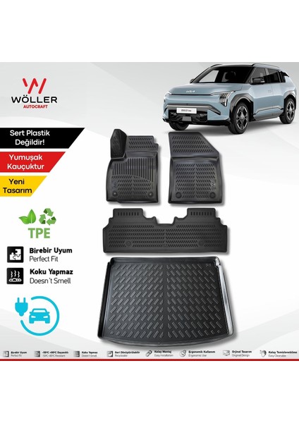 Kia Ev3 Paspas Bagaj Havuzu Set 2024 Sonrası Uyumlu 3D Wöller Ultraflex Set