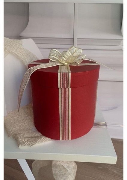 Silindir Hediye Kutusu Fiyonklu 3 Adet Kırmızı Silindir Kutu indirimleri