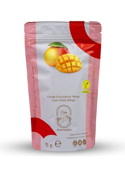 Fırında Kurutulmuş Mango 15 gr Şekersiz