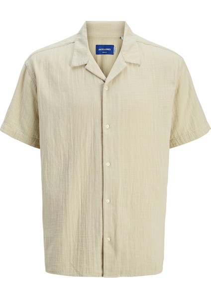Jack&jones Easter Patras Resort Erkek Bej Klasik Yaka Gömlek