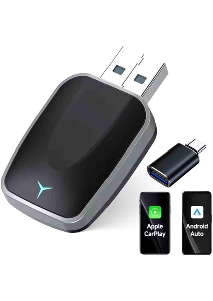 Carplay Bluetooth+Wifi Android +Apple İos Uyumlu Otomatik Tak ve Çalıştır Orijinal Carplay Minik Yeni Nesil Son Teknoloji