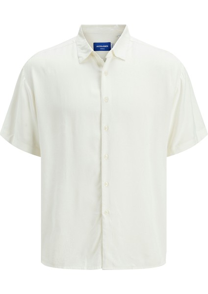 Jack&jones Joshua Viscose Erkek Beyaz Klasik Yaka Gömlek