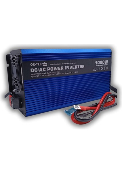 Ortec ORT1000 12V 1000W Tam Inverter