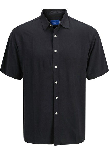 Jack&jones Joshua Viscose Erkek Siyah Klasik Yaka Gömlek