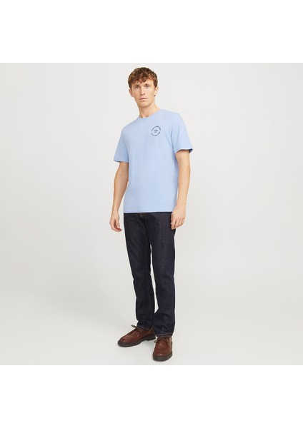 Jack&jones Simon Crew Neck Erkek Mavi Yuvarlak Yaka Tişört modelleri