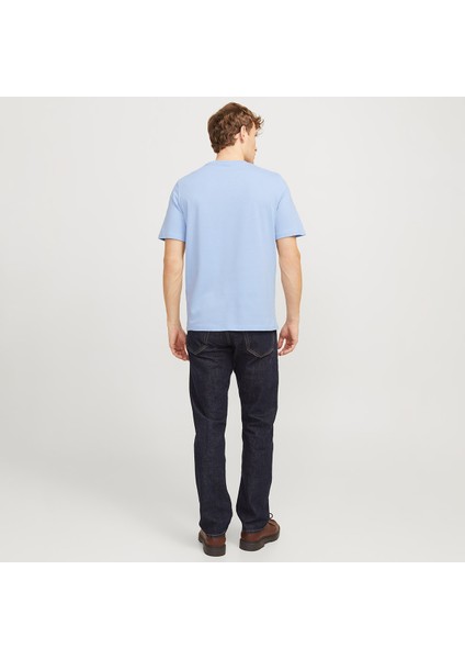 Jack&jones Simon Crew Neck Erkek Mavi Yuvarlak Yaka Tişört indirimleri
