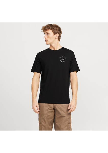 Jack&jones Simon Crew Neck Erkek Siyah Yuvarlak Yaka Tişört