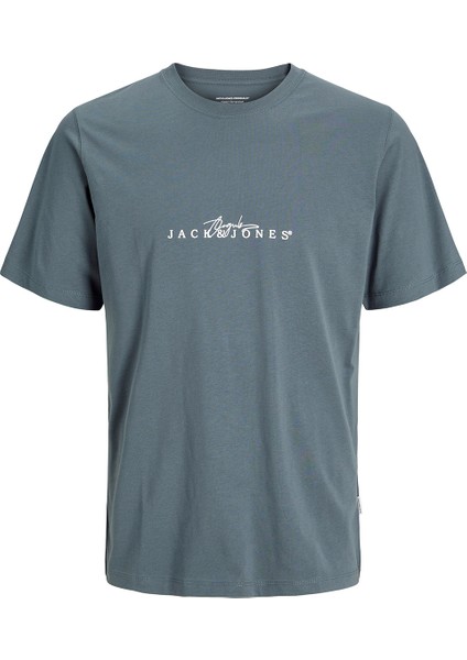 Jack&jones Varenna Branding Crew Neck Erkek Gri Yuvarlak Yaka Tişört