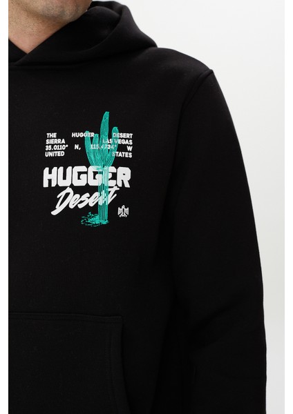 Esw 2747 Sırt Baskılı Kapşonlu 3 Plik Şardonlu Erkek Sweat modelleri