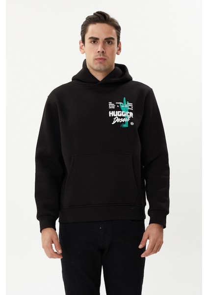 Esw 2747 Sırt Baskılı Kapşonlu 3 Plik Şardonlu Erkek Sweat fırsatları