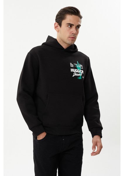 Esw 2747 Sırt Baskılı Kapşonlu 3 Plik Şardonlu Erkek Sweat indirimleri