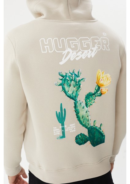 Esw 2747 Sırt Baskılı Kapşonlu 3 Plik Şardonlu Erkek Sweat modelleri