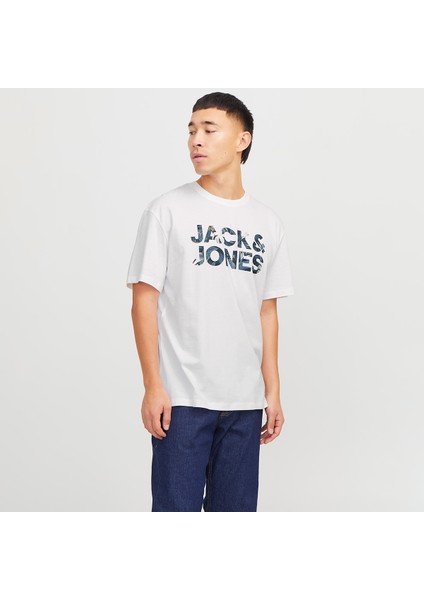 Bryan Corp Logo O Neck Erkek Beyaz Yuvarlak Yaka Tişört