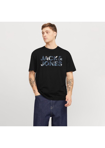 Bryan Corp Logo O Neck Erkek Siyah Yuvarlak Yaka Tişört